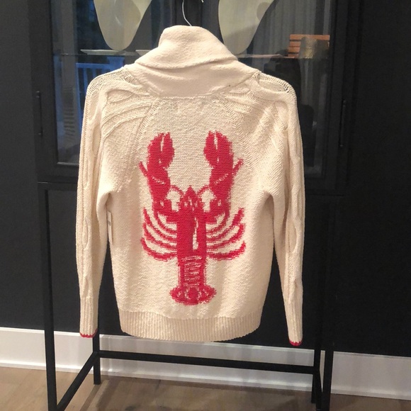 anthropologie lobster cardigan